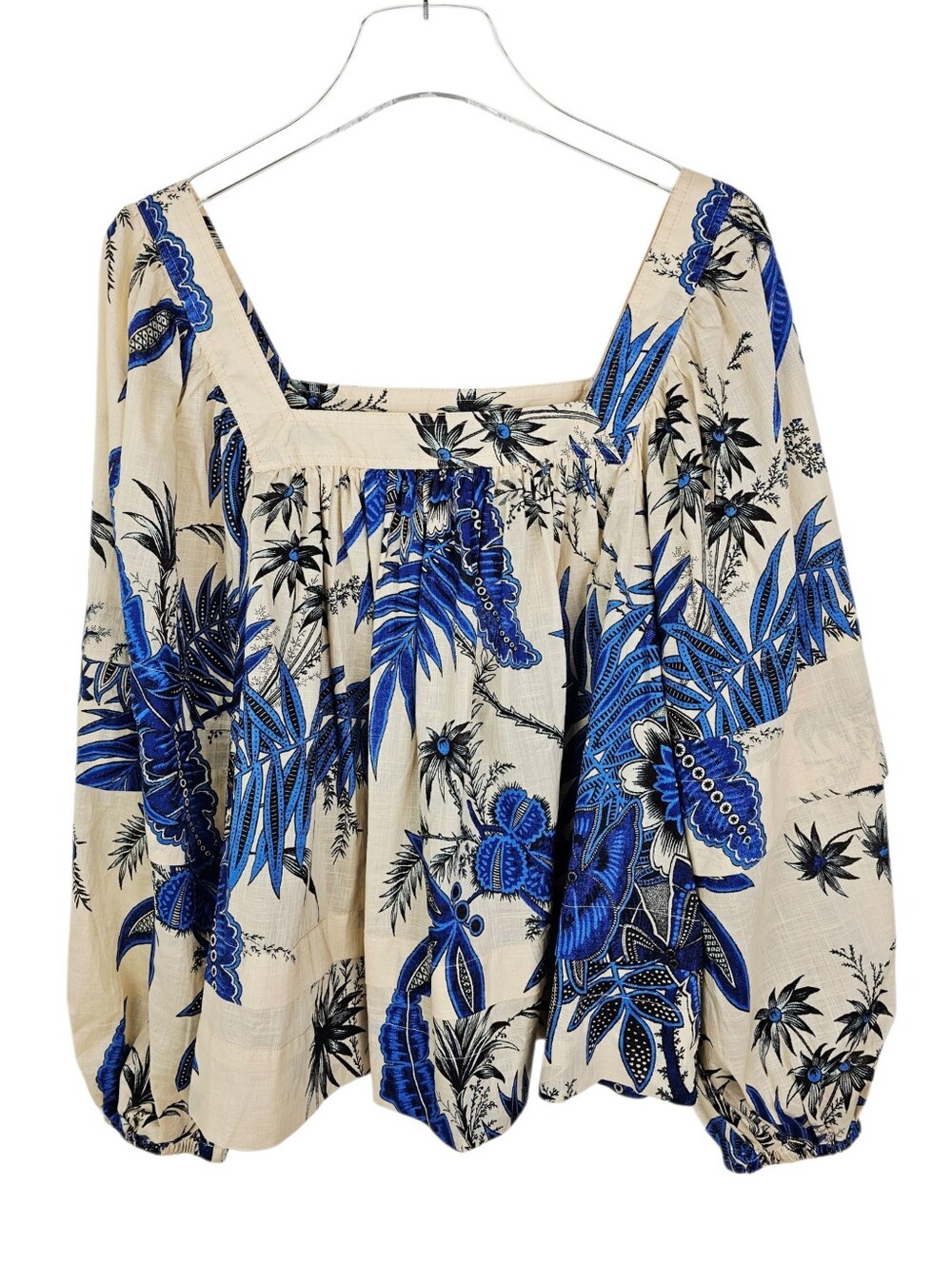 Banana Republic #852361 Square Neck Tropical Floral Boho Blouse NWT - Picture 3 of 10